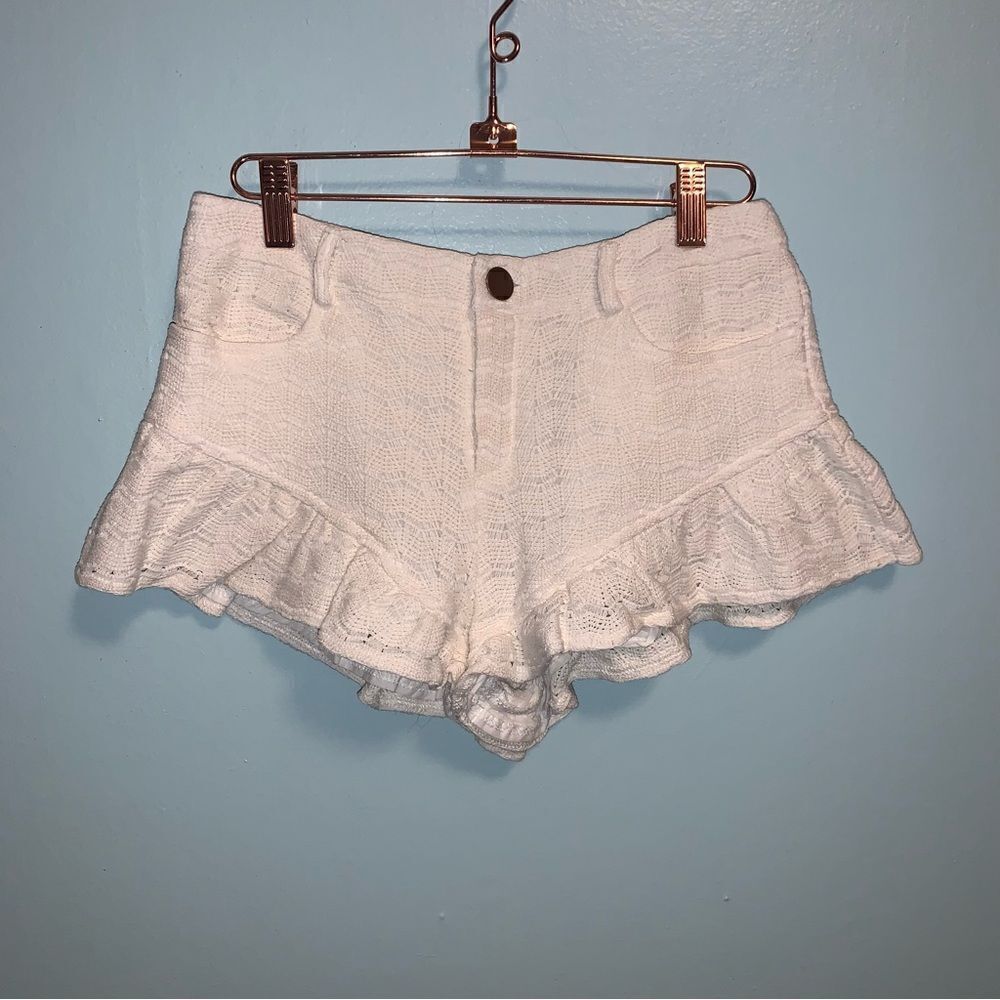 Seek The Label White Lace Shorts Small